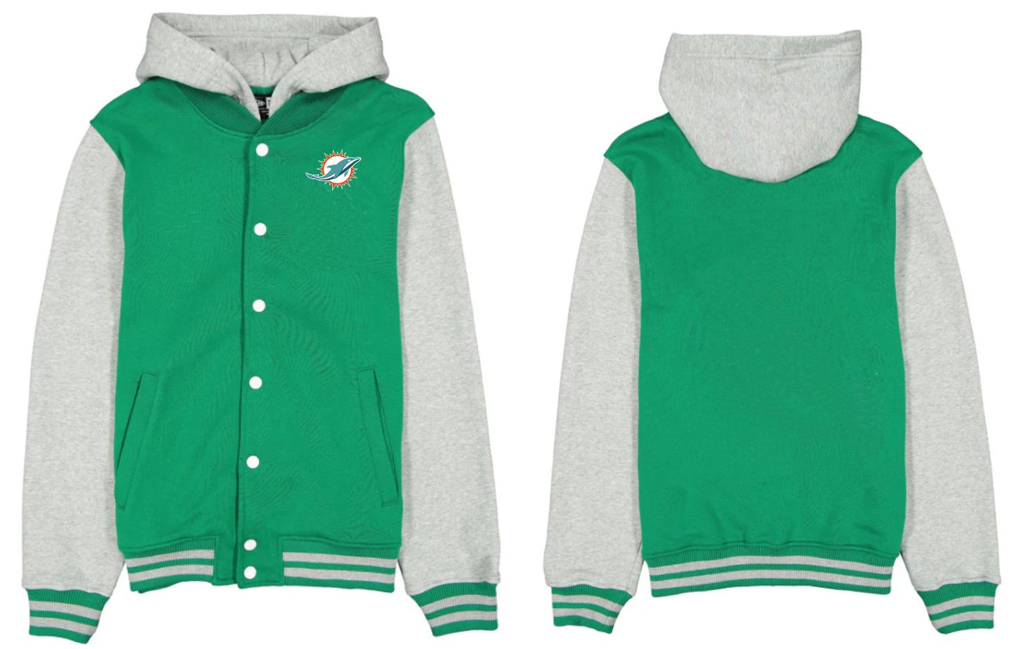 Men 2026 NFL Miami Dolphins  jacket hoodie Green 01->new york giants->NFL Jersey